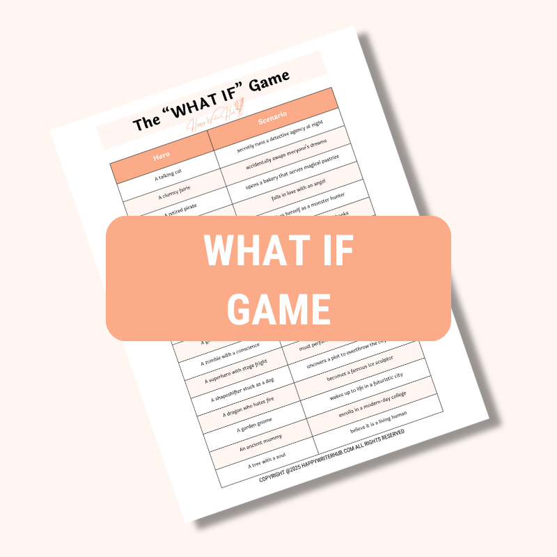 Writing inspiration with the "WHAT IF" Game for writers