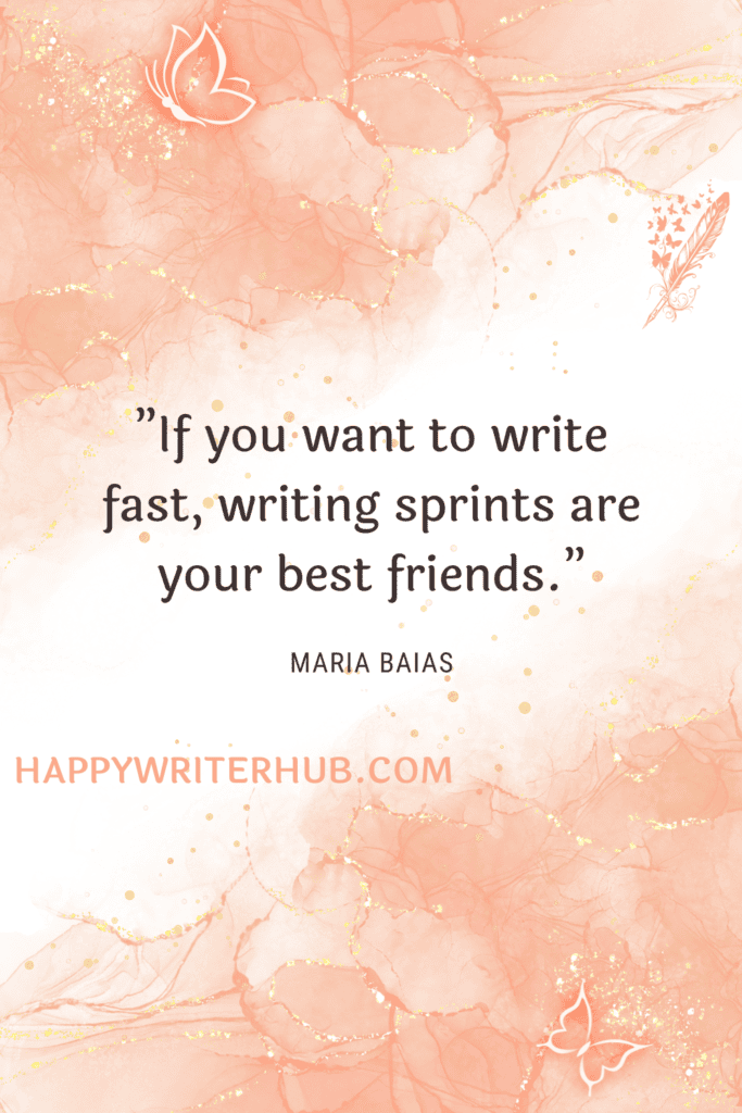 how to write a book with a full-time job - use writing sprints to write faster