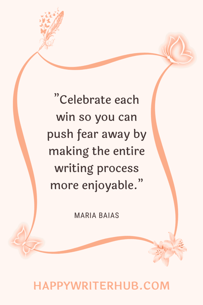 Overcoming your fear of writing your first book by celebrating every win