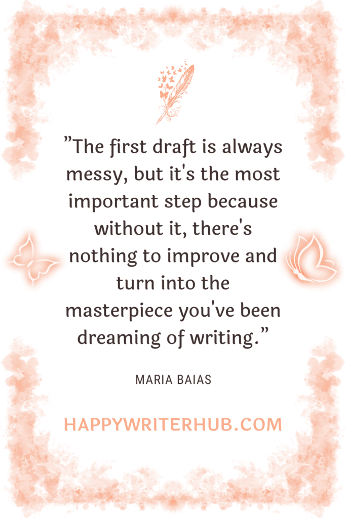 Overcoming your fear of writing the first draft of your novel