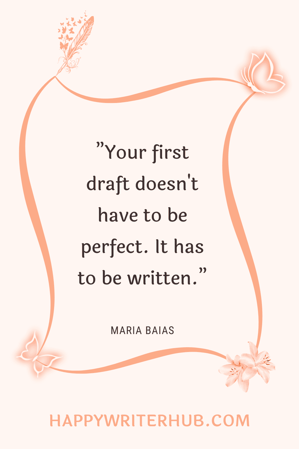 Write your first draft without trying to make it perfect