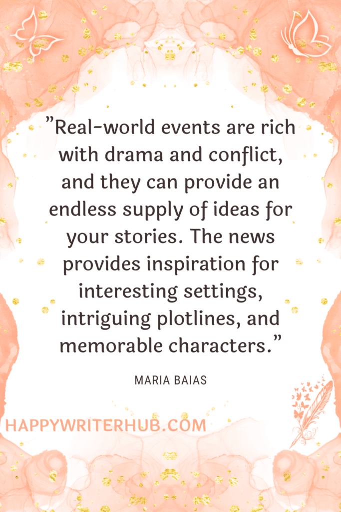 How to find writing inspiration from the news and real-world events
