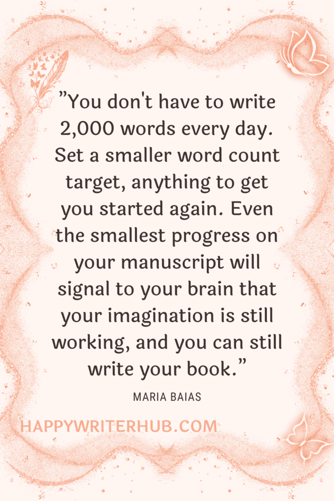 How to write a book using small word count targets