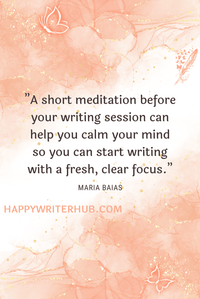 Meditating improves focus for writers