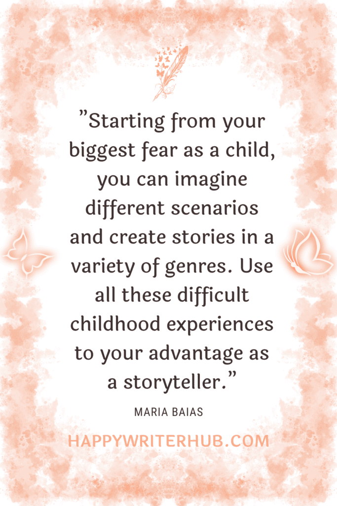 Writing inspiration from childhood fears