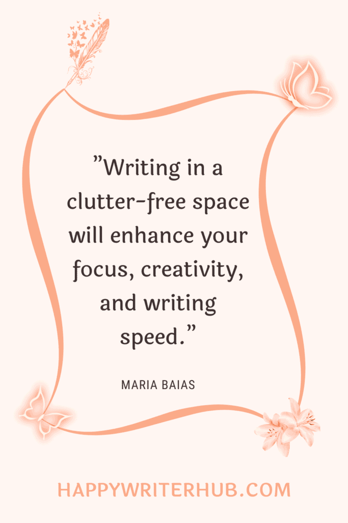 Improve creativity and focus by working in a clutter-free space