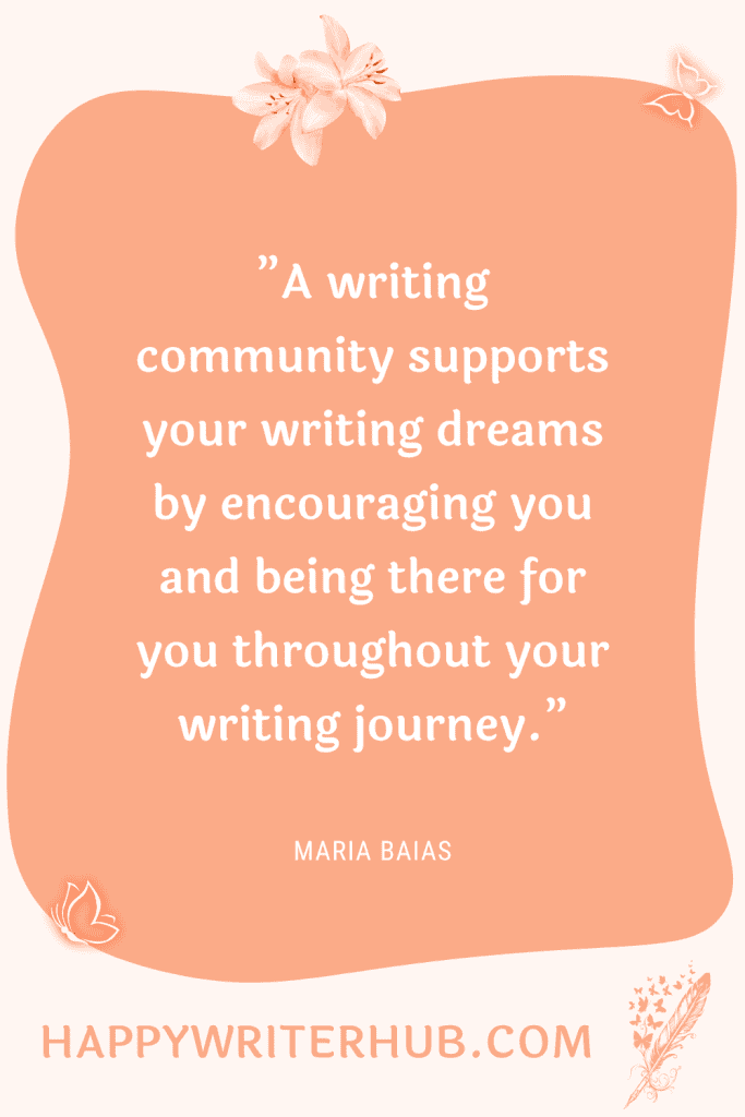 How a Writing Community Supports Writers