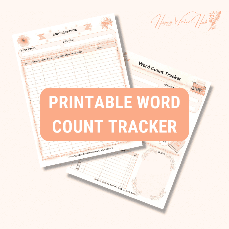 Printable Word Count Tracker